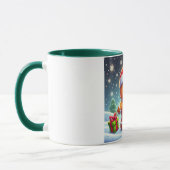 Schattigee grillige kerst/winter peperkoek man mok (Links)