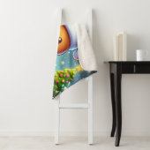 Schattigee grillige kerst/winter peperkoek man sherpa deken (In situ)