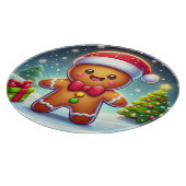 Schattigee grillige kerst/winter peperkoek man snijplank (Hoek)