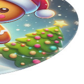 Schattigee grillige kerst/winter peperkoek man snijplank (Hoek)