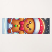 Schattigee grillige kerst/winter peperkoek man yogamat (Voorkant (horizontaal))