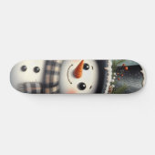 Schattigee grillige kerst/wintersneeuwman persoonlijk skateboard (Horizontaal)