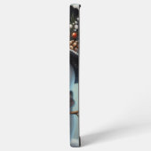 Schattigee grillige kerst/wintersneeuwman samsung galaxy hoesje (Linkerkant)