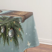 Schattigee grillige kerst/wintersneeuwman tafelkleed (Voorbeeld)