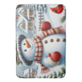 Schattigee,  / grillige kerst / wintersneeuwpop badmat (Voorkant Verticaal)