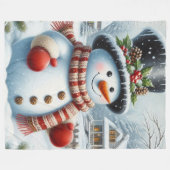 Schattigee,  / grillige kerst / wintersneeuwpop fleece deken (Voorkant (Horizontaal))
