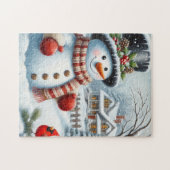 Schattigee,  / grillige kerst / wintersneeuwpop legpuzzel (Horizontaal)