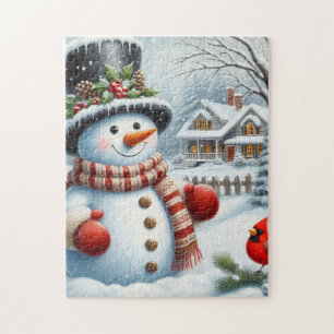 Schattigee, / grillige kerst / wintersneeuwpop legpuzzel