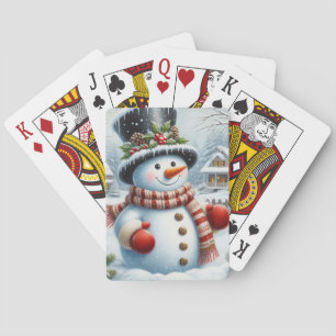 Schattigee, / grillige kerst / wintersneeuwpop pokerkaarten