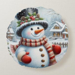 Schattigee, / grillige kerst / wintersneeuwpop rond kussen