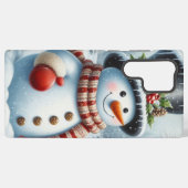 Schattigee,  / grillige kerst / wintersneeuwpop samsung galaxy hoesje (Achterkant horizontaal)