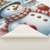 Schattigee, / grillige kerst / wintersneeuwpop sherpa deken (3/4)