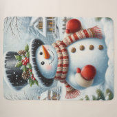 Schattigee, / grillige kerst / wintersneeuwpop sherpa deken (Voorkant (horizontaal))