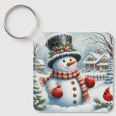 Schattigee,  / grillige kerst / wintersneeuwpop sleutelhanger (Voorkant)