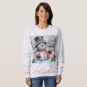 Schattigee, / grillige kerst / wintersneeuwpop trui (Voorkant volledig)