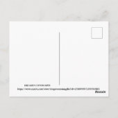 Schattigee grillige kerstlama briefkaart (Achterkant)