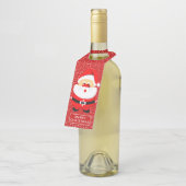 Schattigee grillige kerstman kerst flessenhanger (Schuin)