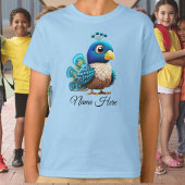 Schattigee grillige Kinderen Peacock Bird Cartoon  T-shirt