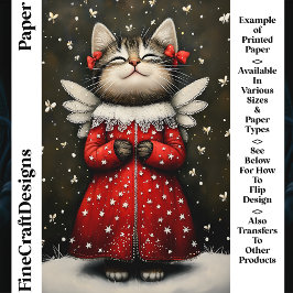 Schattigee grillige Kitten Angel Fairy CQ7 Craft P