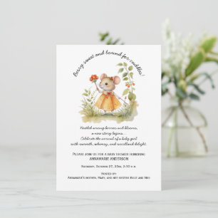 Schattigee grillige kleine muis in de tuin Baby sh Kaart