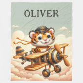 Schattigee grillige kleine vliegende tijger op een fleece deken (Voorkant)