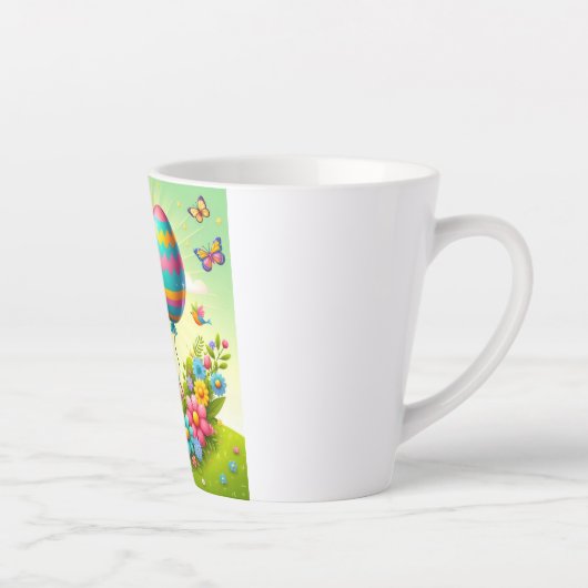 Schattigee, grillige & kleurrijke paashaas latte mok (Rechts)