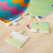 Schattigee, grillige & kleurrijke paashaas legpuzzel (Zijkant)