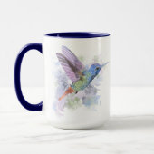 Schattigee grillige kolibrie vogel Waterverf kunst Mok (Links)