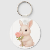 Schattigee & grillige konijnencharme sleutelhanger (Achterkant)