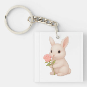 Schattigee & grillige konijnencharme sleutelhanger