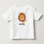 Schattigee grillige leeuw kinder shirts (Voorkant)