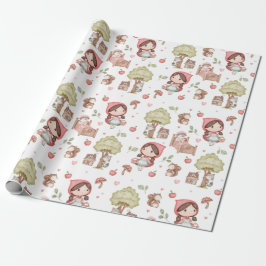 Schattigee grillige Little Red Riding Hood Storybo Cadeaupapier