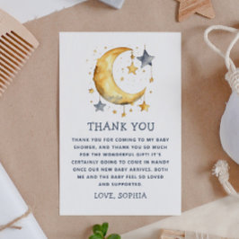 Schattigee grillige maansterren & hemelsterren bab bedankkaart