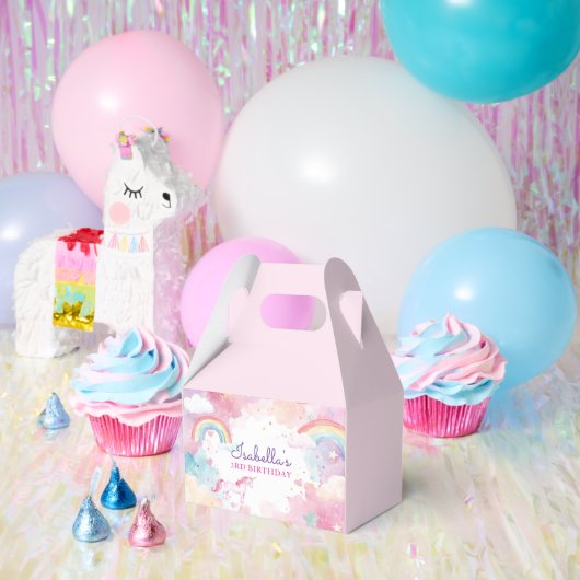 Schattigee grillige magische eenhoorn verjaardagsf bedankdoosjes (Feest)