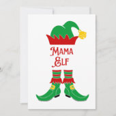 Schattigee grillige mama elf feestdagenkaart (Voorkant)