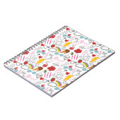 Schattigee grillige meisje power doedel retro notitieboek (Linkerzijde)