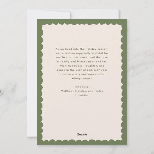 Schattigee grillige met de hand getekende kerstpic feestdagenkaart (Achterkant)