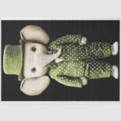 Schattigee grillige olifant in Pet AS9 Decoupage Tissuepapier (Voorkant)