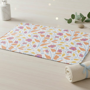 Schattigee grillige pastelbloem badmat