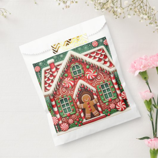 Schattigee, grillige peperkoek man & huis bedankzakje (Gezegeld)