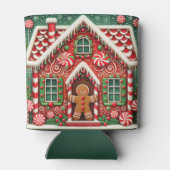 Schattigee, grillige peperkoek man & huis blikjeskoeler (Achterkant)