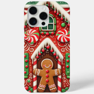 Schattigee, grillige peperkoek man & huis iPhone 15 pro max hoesje
