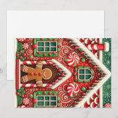 Schattigee, grillige peperkoek man & huis feestdagenkaart (Voorkant / Achterkant)