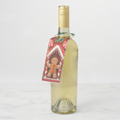 Schattigee, grillige peperkoek man & huis flessenhanger (Schuin)