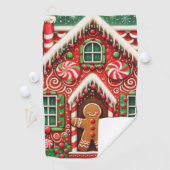 Schattigee, grillige peperkoek man & huis golfhanddoek (Insitu)