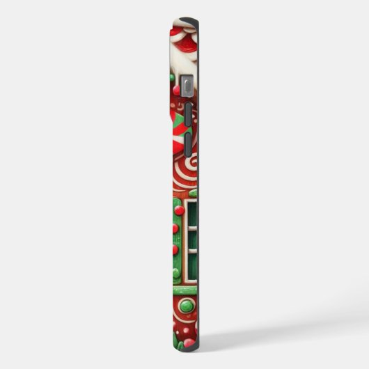 Schattigee, grillige peperkoek man & huis iPhone hoesje (Linkerkant)