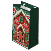 Schattigee, grillige peperkoek man & huis klein cadeauzakje (Achterkant Gekanteld)