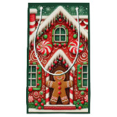 Schattigee, grillige peperkoek man & huis klein cadeauzakje (Voorkant)