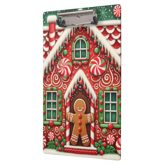 Schattigee, grillige peperkoek man & huis klembord (Links)