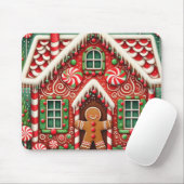 Schattigee, grillige peperkoek man & huis muismat (Met muis)